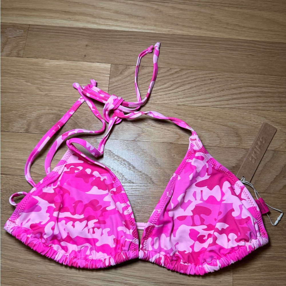 SKIMS- Pink Camo Bikini Top - Picture 2 of 5